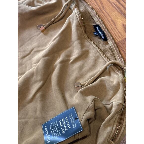 Retrofête DARCY TERRY Caramel Mini SWEATSHIRT DRESS size M - Picture 10 of 12